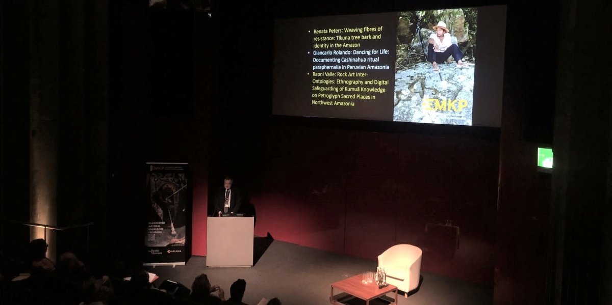 Hartwig Fischer, Director of the British Museum, announcing the 2023 EMKP Grants at the EMKP Five Year Anniversary Conference. (Photo: Paula Granados Garcia)