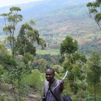 Patel Muiruri on a botanical expedition in Makueni County