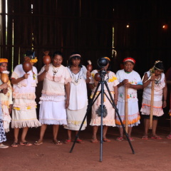 360 camera films Guarani and Kaiowá female shamans (Photo: Fabiana Fernandes)