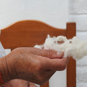 Wool prepared through tisado process (Photo: Cenia Córdova)
