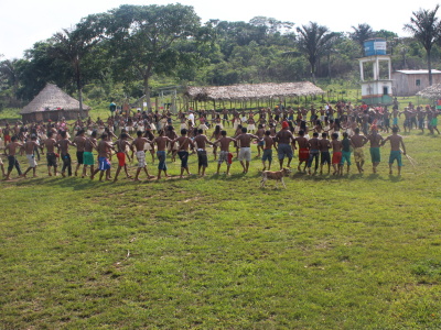 Restinga village, Munduruku Indigenous Land. Ipereg Ayu Movement assembly, November 2013. Photo: Rosamaria Loures