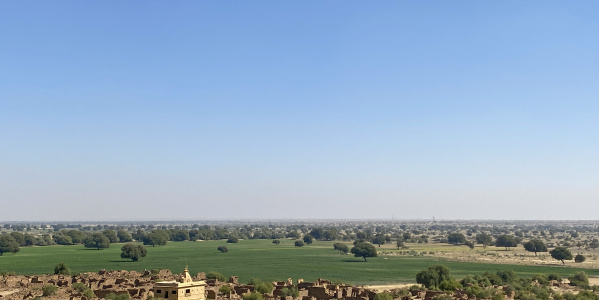 Rejwani beris are made in areas where an impermeable layer of bentonite or gypsum is present below the ground, Jaisalmer district, India, 2020 (Photo: Palak Babel)